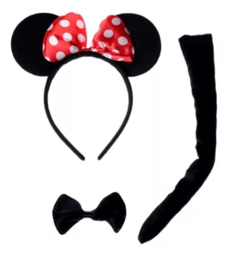 Diadema de Minnie con lazo y cola. GJ323