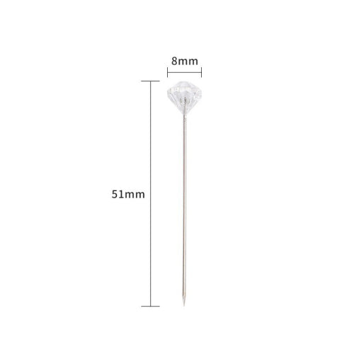 Alfiler 51mmx8mm con diamante 50pcs. A.ZSDWZ51