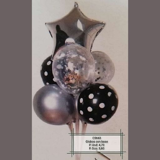 Globos para decoración con base 7pcs. C5663