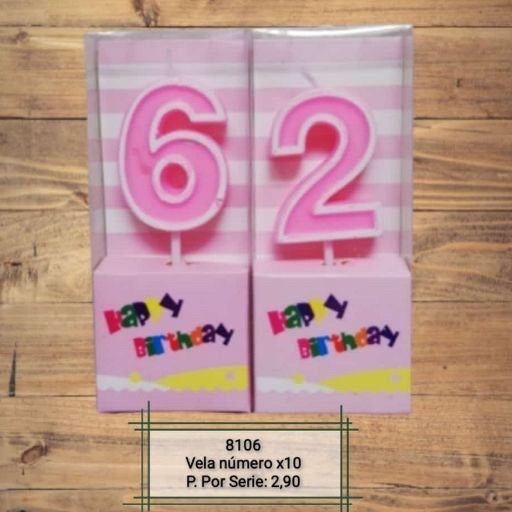 Velas de número 10pcs. 8106