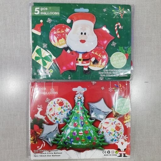 Set de globos 5pcs navidad. 2021070