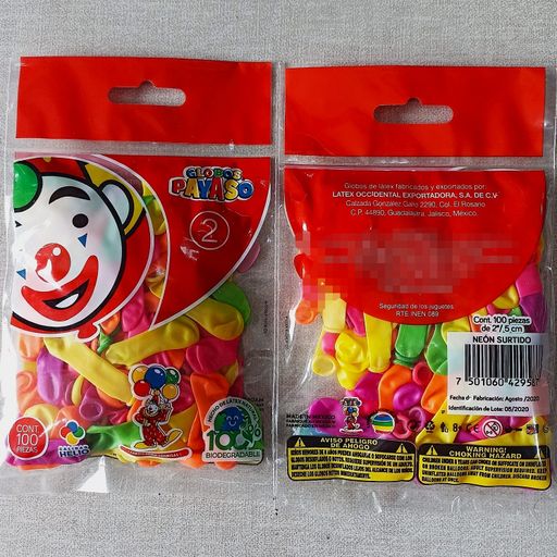 Globos Payaso carnaval 100pcs. 1429587