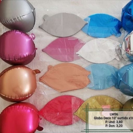 Globos redondos 4D 10" 10pcs. LM56