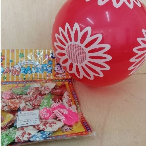 Globos de látex con diseño de flores R12 40pcs. 04397