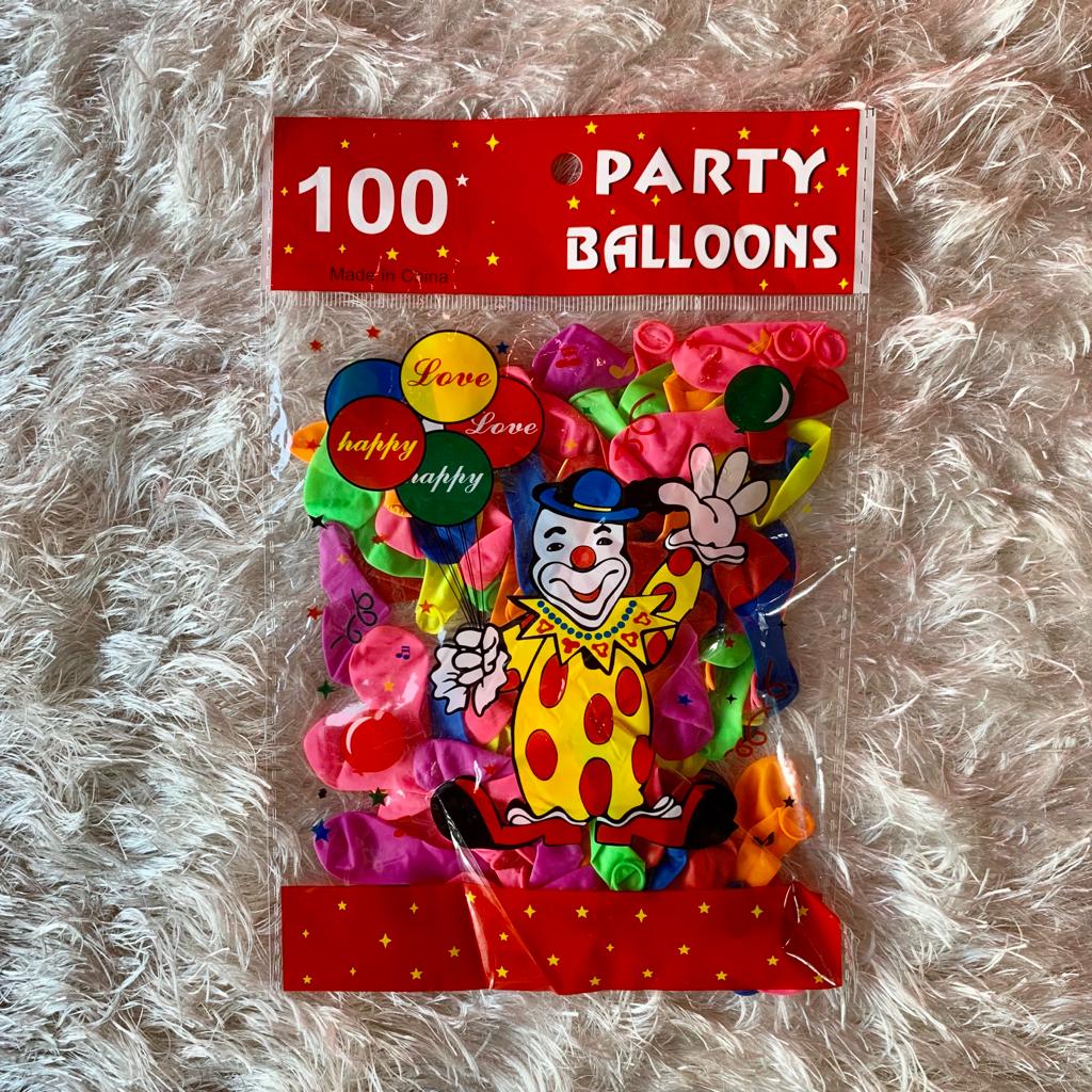 Paq. 100 globos de carnaval. G22111030