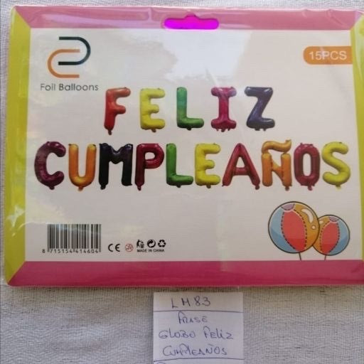 Globos 16" frase feliz cumpleaños. LM83
