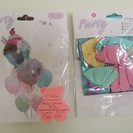 Globos para decoración helado 9pcs. C5730