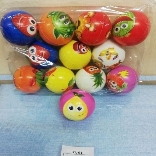 Pelota antiestrés pequeña frutas. PU01