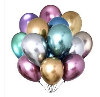 Globos de látex cromados para decoración R12 6pcs. C5740