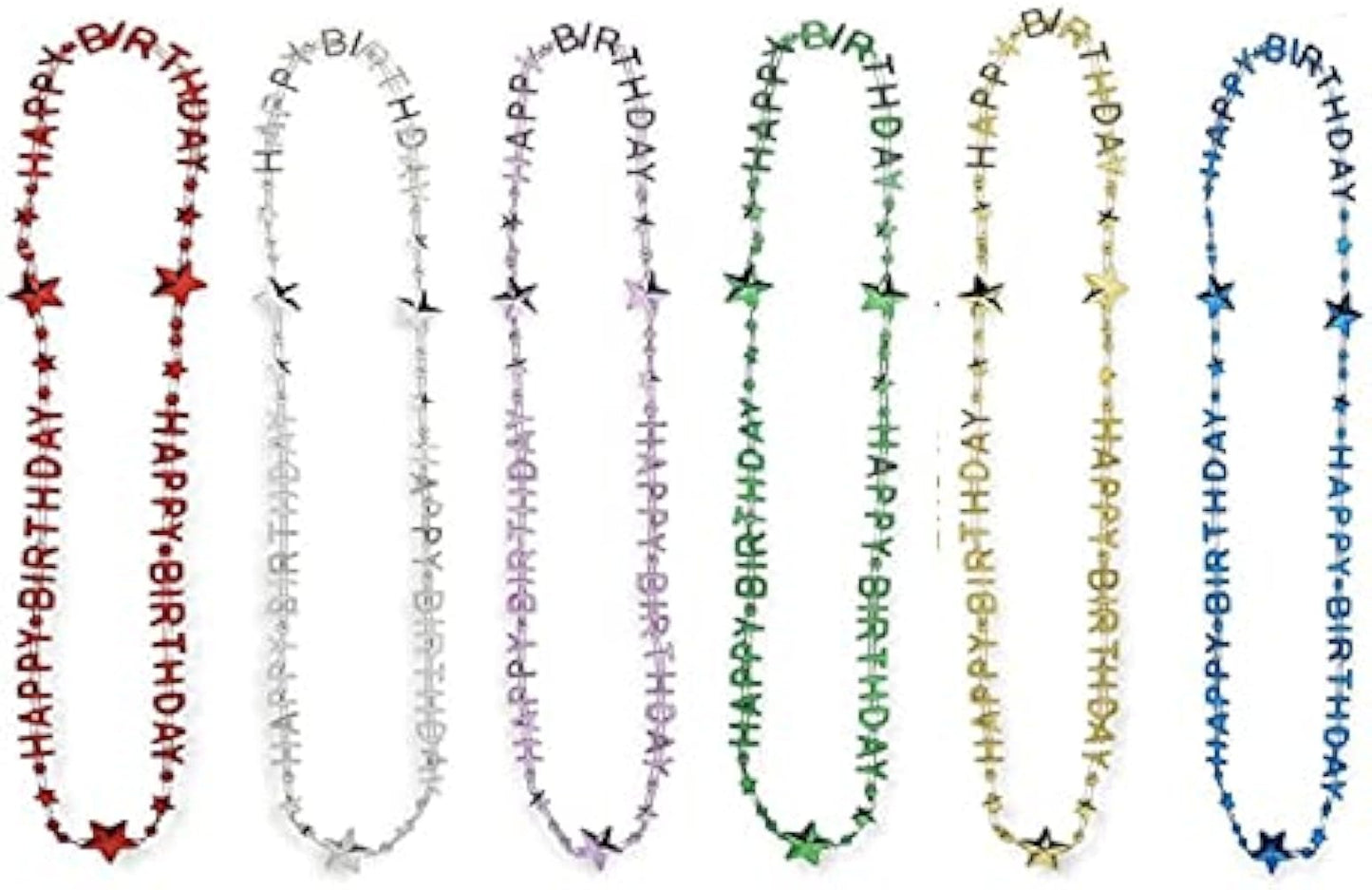 Collares Hora Loca Happy birthday x12. XL01