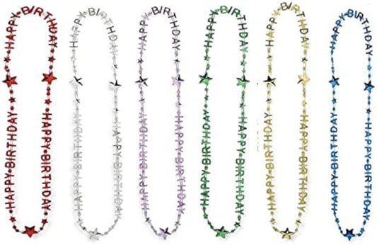 Collares Hora Loca Happy birthday x12. XL01