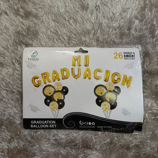 Set de globos Mi Graduación 26pcs. GHA27