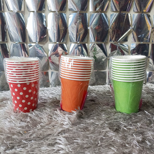 Vasos cartón de fiesta x10. JDOS543