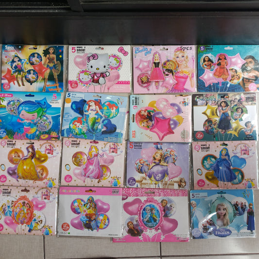 Set de globos de personaje de niñas. PERS567PCS