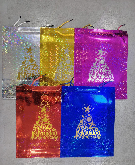 Funda de regalo navideña brillante 34x26x8cm. AFC2
