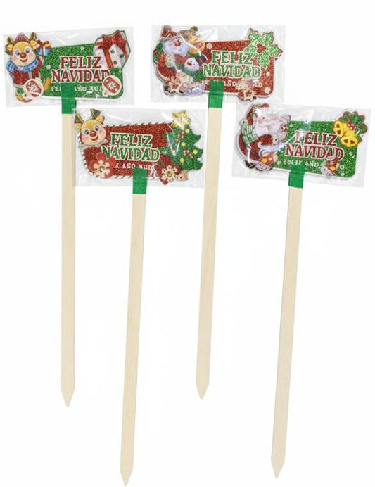 Adorno Afiche Navideño con palito 23x12x60cm. NAV0474