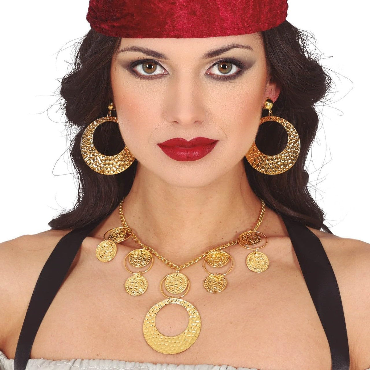 Collar y aretes de Gitana. GJ586