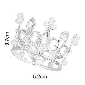 Corona metálica dorada 5.2x3.7cm para arreglos florales. COR025
