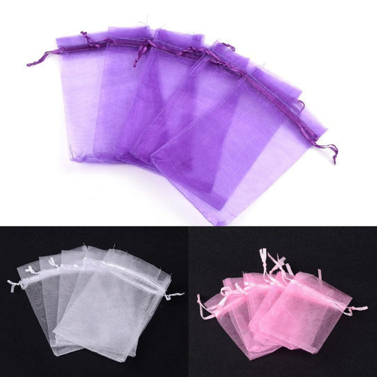 Funda de organza 10x15cm 12piezas. TUL001M