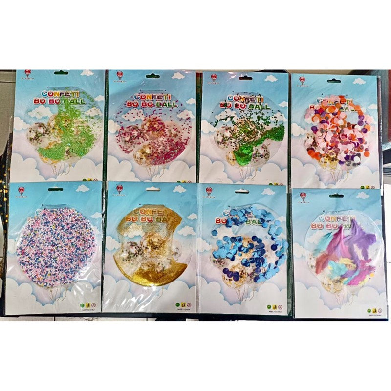 Globo burbuja Talla 20 (35±3cm) con relleno variado. YZ055