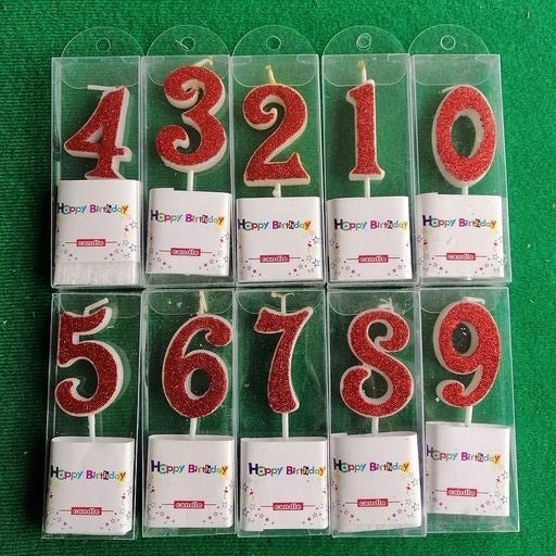 Velas escarcha roja serie completa 10pcs. 8100