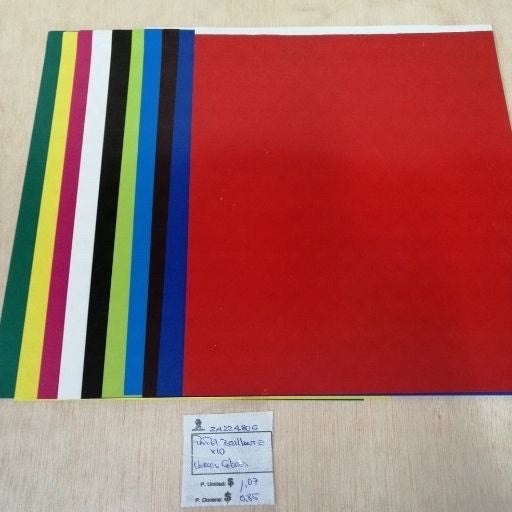 Cartulinas brillantes A4 10pcs. 2422480G