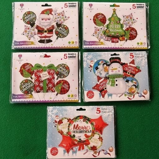 Set de globos 5pcs navidad. 2021070