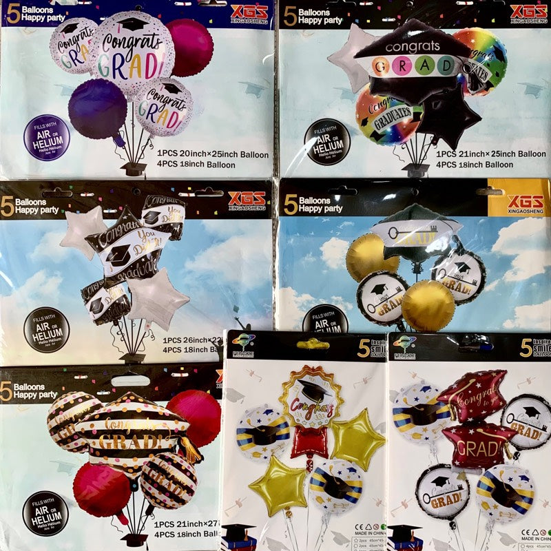 Set de globos de graduación 5pcs. GHA26