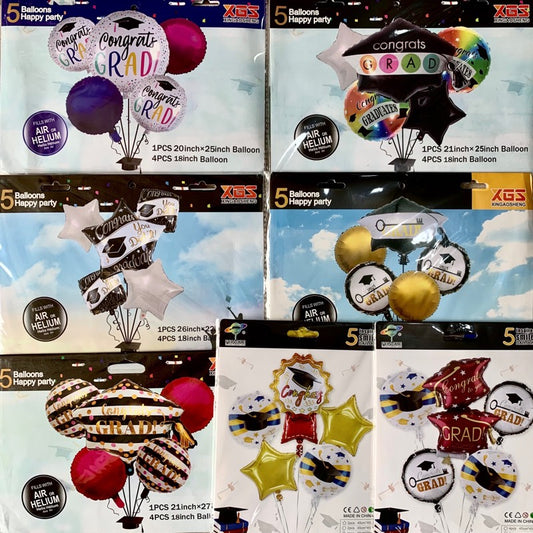 Set de globos de graduación 5pcs. GHA26