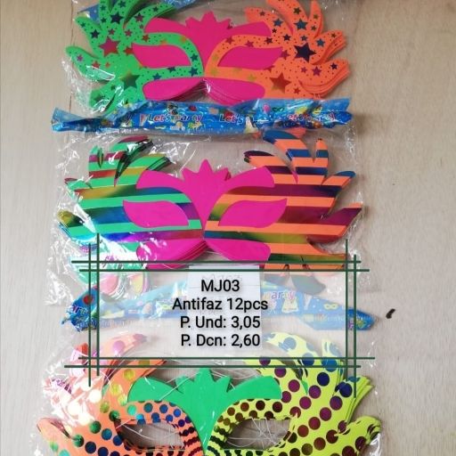 Antifaces 12pcs. MJ03