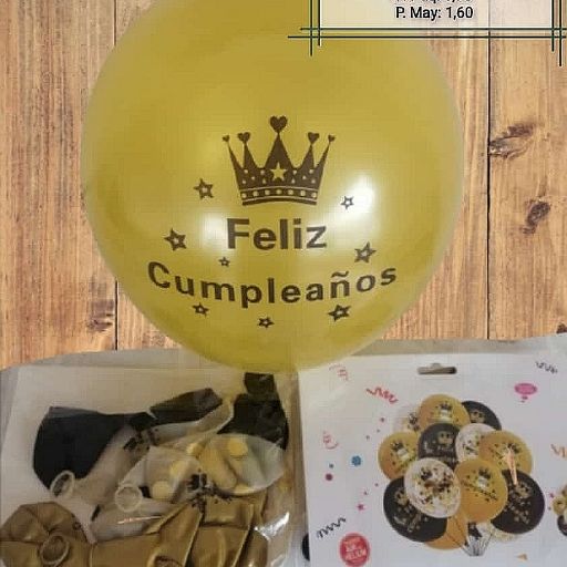 Paq. globos de látex r12 15 pcs feliz cumpleaños. BT201022-3