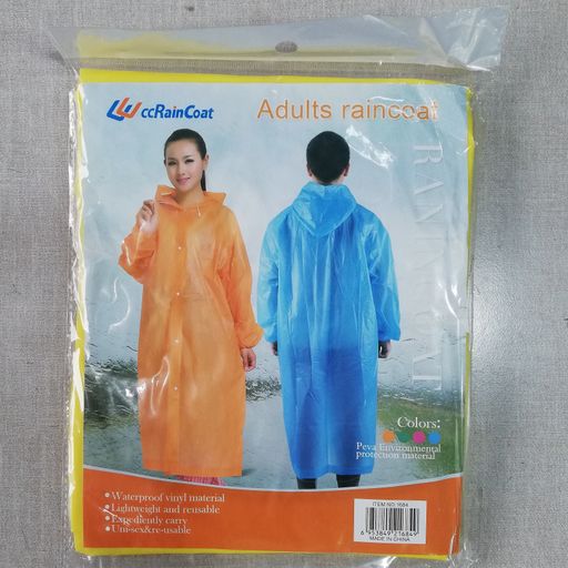 Poncho de vinil para lluvia. 1684