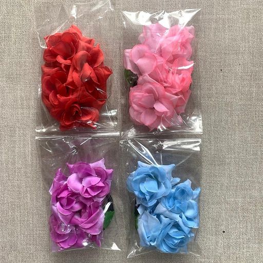 Moño con flores. MOF01