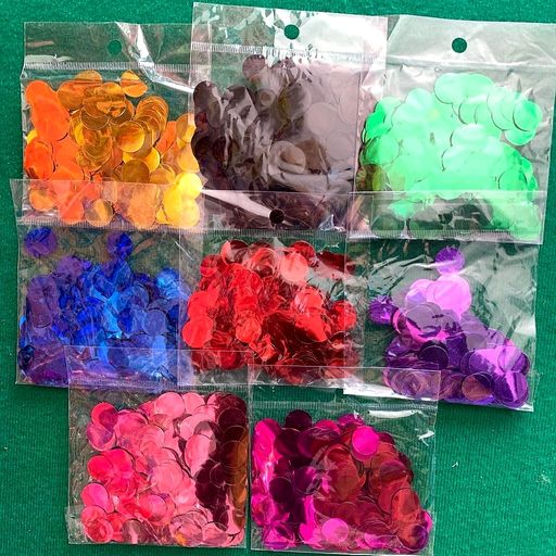 Paq. de confeti círculo metalizado 20gr. CNF306