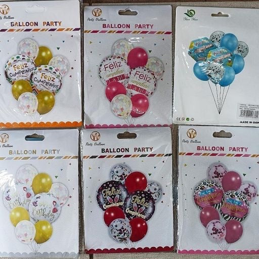 Set de globos cumpleaños 8pcs. 9828