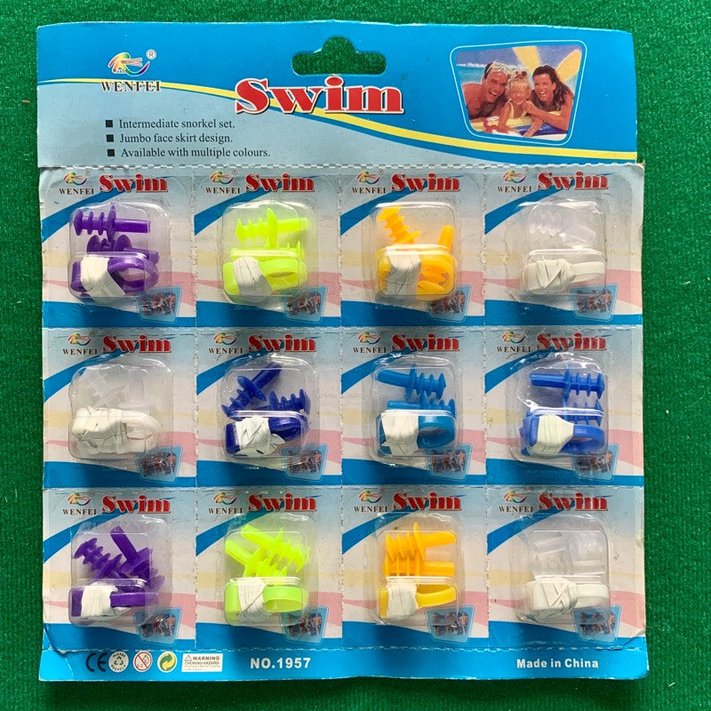 Blíster 12pcs. tapón de oídos y nariz para natación. 803702