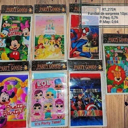 Fundas de sorpresas personajes 10pcs. RT_2724