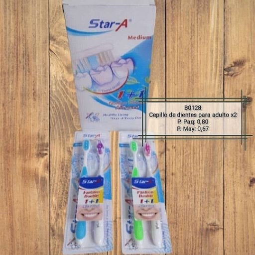 Cepillos de dientes para adultos 2pcs. B0128