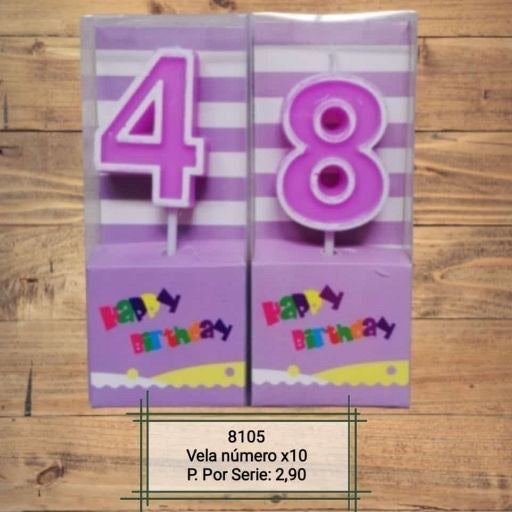 Velas de número serie completa 10pcs. 8105