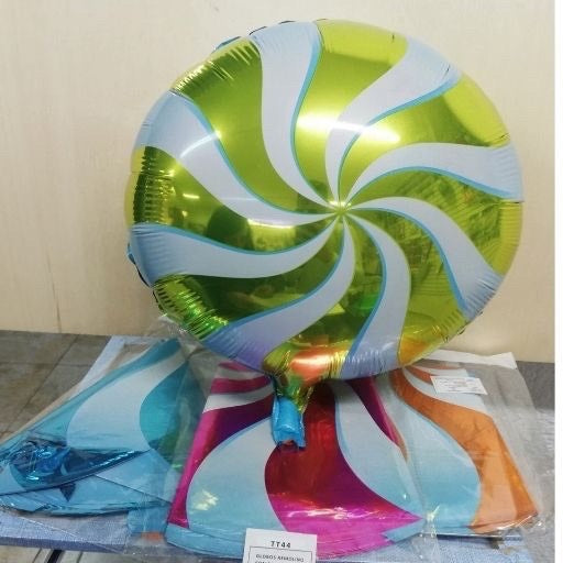 Globo con diseño de remolino 18". TT44