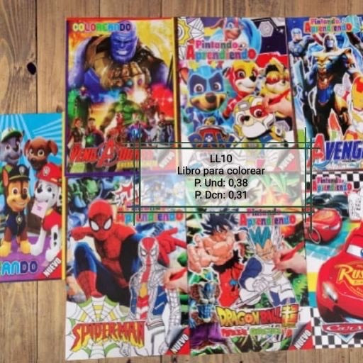 Libros para colorear A4 varios diseños. LL10