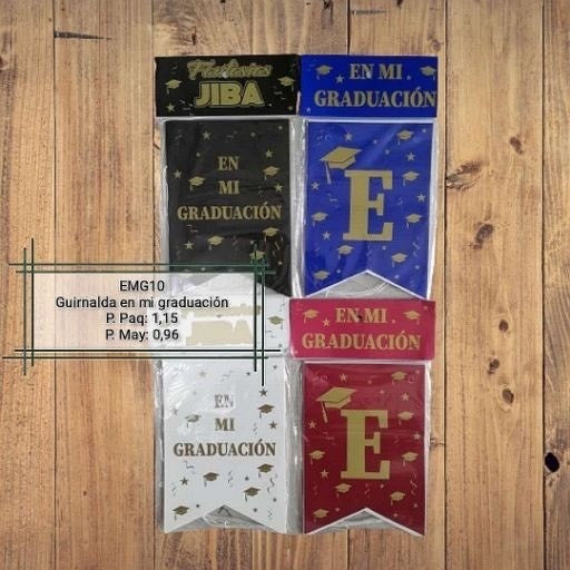Guirnalda frase en mi graduación. EMG10