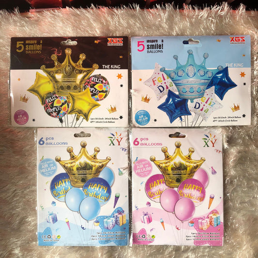 Set de globos corona. COR5P