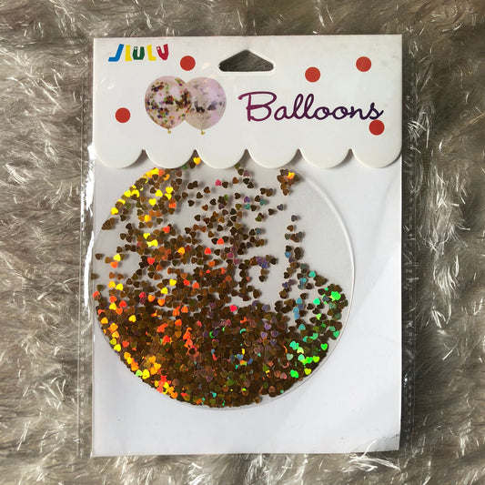 Globo burbuja con confeti talla 11 (18±2cm). GB883
