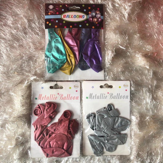Globos de látex cromados para decoración R12 6pcs. C5740