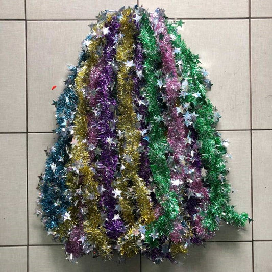 Guirnalda navideña multicolor estrella 180cm. N628