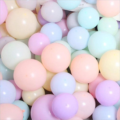 Paq. 100 globos de látex pasteles R10. C1639