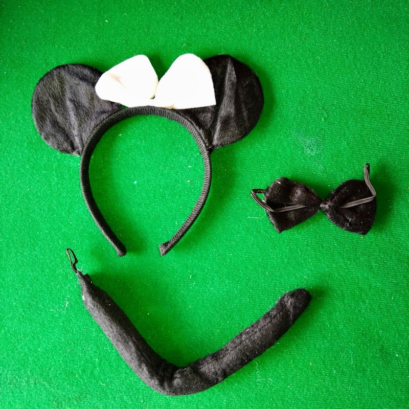 Set diadema Minnie con cola y corbatín. DIA017