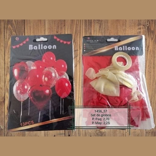 Set de globos 13 pcs. 1456_57