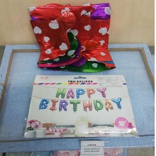 Globos frase happy birthday 16". LM29